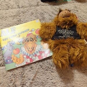 ALF Burger King Vintage 1988 Puppet Born to Rock 10” Plush Alien Children’s Book